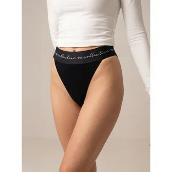 Kalhotky Dámské bavlněné tanga kalhotky VSB ENYA černé, VELIKOST S