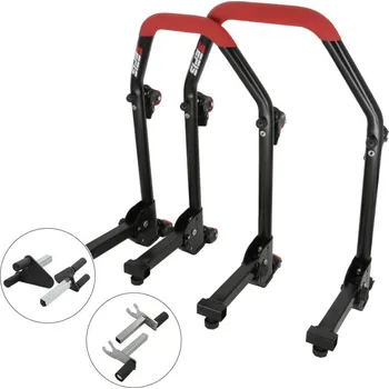 SEFIS M20U sklopný pojízdný univerzální moto stojan přední a zadní set - 2v1 / vidle