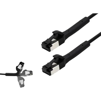 Datový kabel BKL Electronic 144015 RJ45 síťové kabely, propojovací kabely CAT 8.1 U/FTP 5 m černá 1 ks