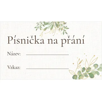 Svatební dekorace Kartička pro DJ 363