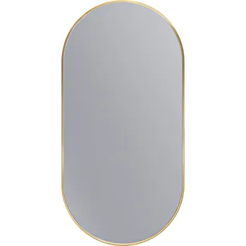 Zrcadlo Erga Oval, oválné zrcadlo 50x100cm, zlatý rám, ERG-V01-OVAL-5010-GD