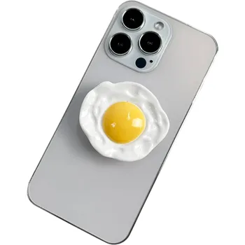 Kreativní držák na telefon 5,5 cm ve tvaru vajíčka Skládací stojánek Bez magnetu pro iPhone Mac Samsung Univerzální