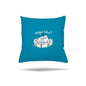 Polštář Bastard Miluju tulení polštář Blue Turquoise