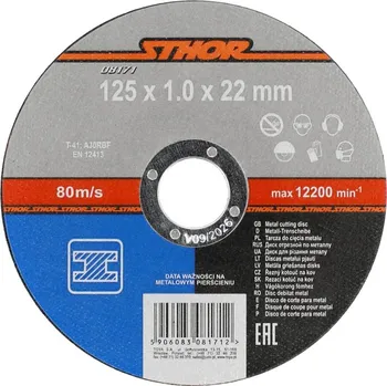 Řezný kotouč STHOR Řezný kotouč na kov 125 x 22 x 1,0 mm, 08171