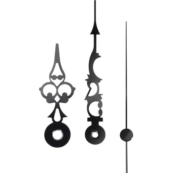 Hodiny sada hodinových ručiček Antik hliník černá kulaté