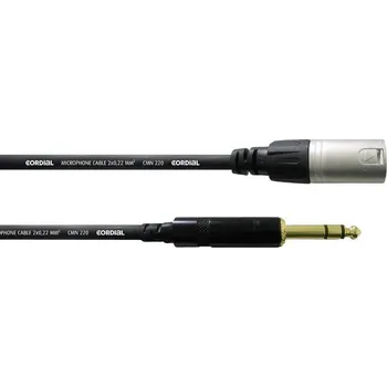 Audio kabel Cordial CFM 0,6 MV XLR kabelový adaptér [1x XLR zástrčka - 1x jack zástrčka 6,3 mm] 0.60 m černá