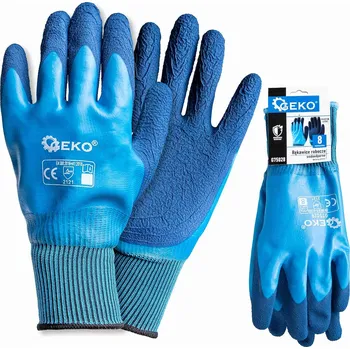 Pracovní rukavice Geko Pracovní rukavice voděodolné velikost 8 /polyester - latex/ (12/120)