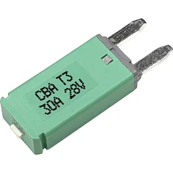 Autopojistky Hansor Circuit Breaker Mini, type 3. Manual Reset, 30ACBA3 Series 30A automatická plochá pojistka, 28 V, 30 A, 1 ks