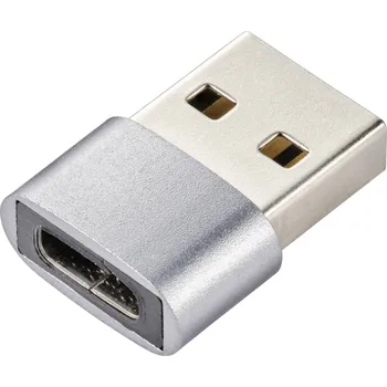 Renkforce USB 2.0 adaptér [1x USB 2.0 zástrčka A - 1x USB-C® zásuvka] hliníková zástrčka