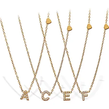 Náhrdelník Náhrdelník LETTER with Heart Gold Písmeno: B