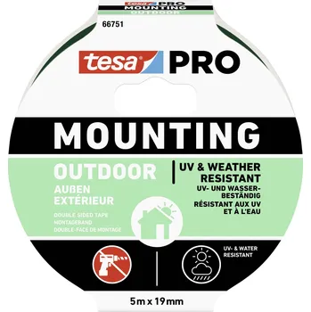 Izolační páska tesa Mounting PRO Outdoor 66751-00001-00 montážní páska transparentní (d x š) 5 m x 19 mm 1 ks