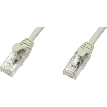 Datový kabel Telegärtner 100008583 RJ45 síťové kabely, propojovací kabely CAT 5e U/UTP 3.00 m šedá samozhášecí 1 ks