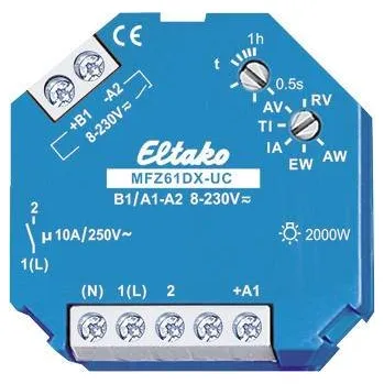 Relé Eltako MFZ61DX-UC 61100604 časové relé, 0.5 s - 1 h, 230 V/AC, 10 A, 1 ks