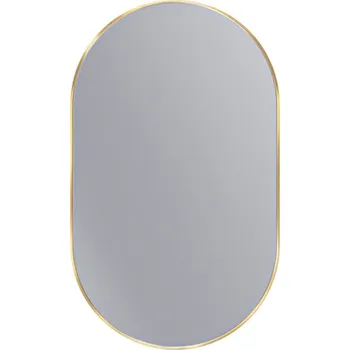 Zrcadlo Erga Oval, oválné zrcadlo 60x100cm, zlatý rám, ERG-V01-OVAL-6010-GD