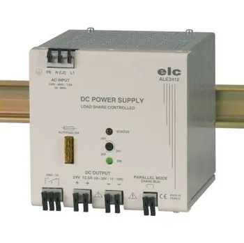 spínaný zdroj ELC Spínaný Napájecí zdroj na lištu DIN, počet výstupů: 1, výstup: 24V dc, 12.5A, vstupní: 230V → 440V ac,300W