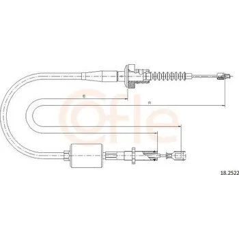 Spojkové lanko Tazne lanko, ovladani spojky COFLE 18.2522