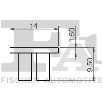 Lišta karosérie Klip, ozdobná / ochranná lišta FA1 14-10016.5