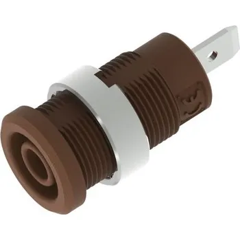 Elektrická zásuvka Banánková zásuvka, 36A, 600 → 1000V, Hnědá, Samice
