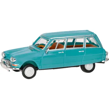 Modelová železnice Herpa 027328-004 H0 model osobního automobilu Citroën AMI 6 Break, pastelová tyrkysová