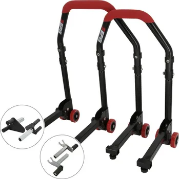 SEFIS M20 sklopný pojízdný univerzální moto stojan přední a zadní set - vidle / 2v1