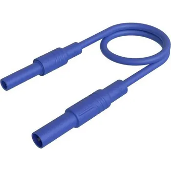 Měřicí kabel Hirschmann Test a Measurement MAL S GG-B 50/2,5 bl bezpečnostní měřicí kabely 4mm bezpečnostní zástrčka 4mm bezpečnostní zdířka 50 cm modrá 1 ks