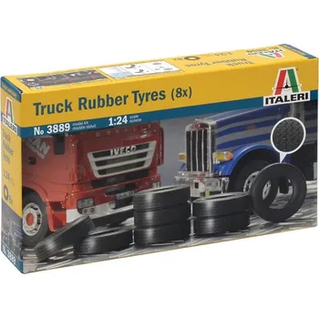 Plastikový model TRUCK RUBBER TYRES (8x) - Italeri Model Kit doplňky 3889