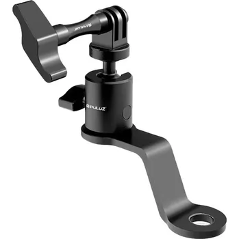 PULUZ hliníkový držák kamery na zrcátko motocyklu (černý)