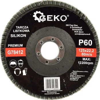 Příslušenství k brusce Listový kotouč „SILIKON“ 125 mm P60 GEKO PREMIUM (10/200)