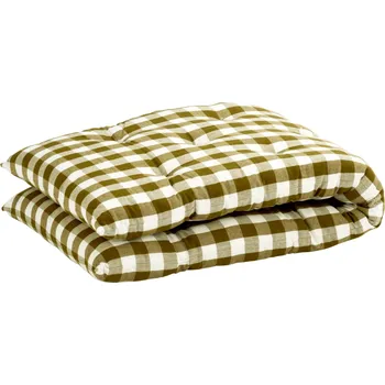 Podsedák MADAM STOLTZ Bavlněná matrace Checkered Natural 45 × 125 cm