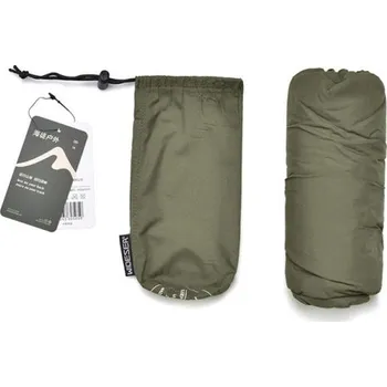 Spacák Spací pytel 210 x 80 cm pro teploty nad 15°C, nylon a polyester, kompaktní balení 15 x 6 cm zelená