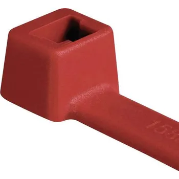 Stahovací páska HellermannTyton 116-05412, T80L-N66-RD-C1, stahovací pásky, 4.60 mm, 390 mm, červená, 100 ks