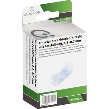 Quadrios 1905C138, kabelová rychlosvorka, 0.40-0.70 mm², kontakty 4, modrá, 10 ks