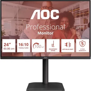 Monitor AOC MT IPS LCD WLED 24" X24E4U - IPS panel, 1920x1200, 100Hz, HDMI, DP, USB-C