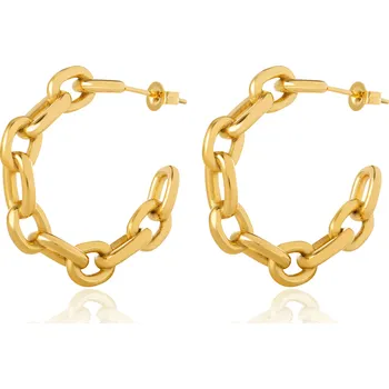 Náušnice Módní pozlacené náušnice kruhy Troli