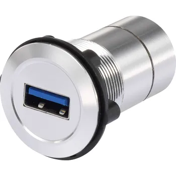 Elektrická zásuvka TRU COMPONENTS USB-09 USB vestavný konektor zásuvka, vestavná USB zásuvka typ A ⇔ USB zásuvka typ B Množství: 1 ks