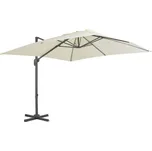 vidaXL Konzolový zahradní slunečník s hliníkovou tyčí 300 x 300 cm pískový