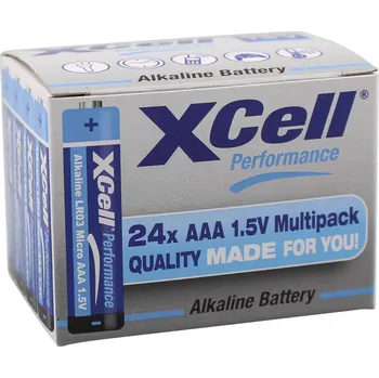 Článková baterie XCell mikrotužková baterie AAA alkalicko-manganová 1.5 V 24 ks