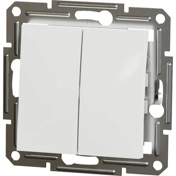 Schneider Electric dvojitý vypínač Asfora Signální bílá (RAL 9003) EPH0370121D 1 ks