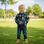 Chlapecká mikina Kugo ZM8845 tmavě modrá