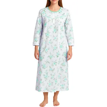 Body Věruška hřejivá noční košile s dlouhým rukávem 6548 3XL petrolejová