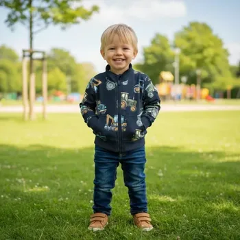 Chlapecké oblečení Chlapecká mikina Kugo ZM8845 tmavě modrá