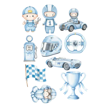 Jedlá dekorace na dort Jedlý tisk – Malý šampion a mechanik A4 Jedlý papír