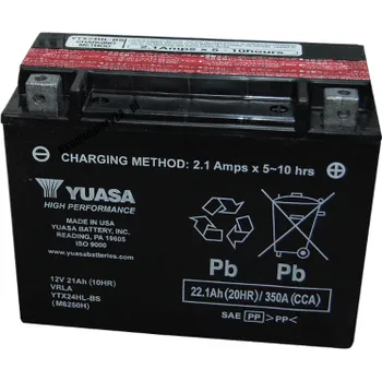 Autodíl Motobaterie Yuasa Super MF 12V, 21Ah, 350A, YTX24HL-BS
