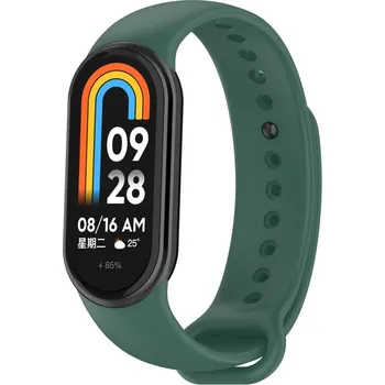 Ostatní příslušenství k chytrým hodinkám VSECHNONAMOBIL 87192 SILICONE Vyměnitelný řemínek pro Xiaomi Smart Band 9 tmavě zelený
