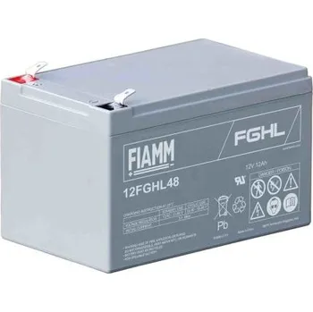 Záložní baterie Uzavřený olověný akumulátor konstrukce VRLA AGM 12Ah Ano Ano 10 až 12 let Ano Fiamm Utěsněné 12V 151 x 98 x 100mm