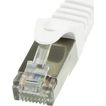 Datový kabel LogiLink CP2091S RJ45 síťové kabely, propojovací kabely CAT 6 F/UTP 10.00 m bílá s ochranou 1 ks