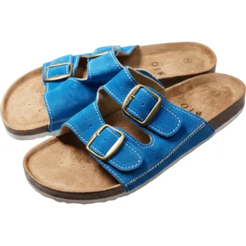 Dámská zdravotní obuv SAMLUX Dámské korkové pantofle B8889 modré