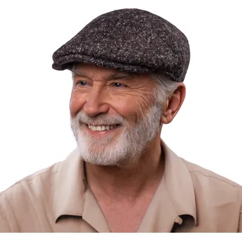 Čepice Fiebig - Headwear since 1903 Pánská vlněná zimní hnědá bekovka - Fiebig Velikost: 58 cm