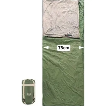 Spacák Spací pytel 190 x 75 cm, 8-15 stupňů, balení 29 x 12 cm, zelená barva, bavlna a nylon, ideální pro jarní a podzimní kempování