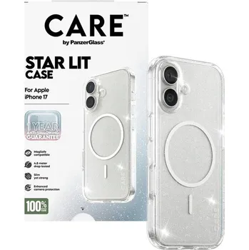 Pouzdro na mobilní telefon PanzerGlass Star Lit Care pro Apple iPhone 17 třpytivý/bílý